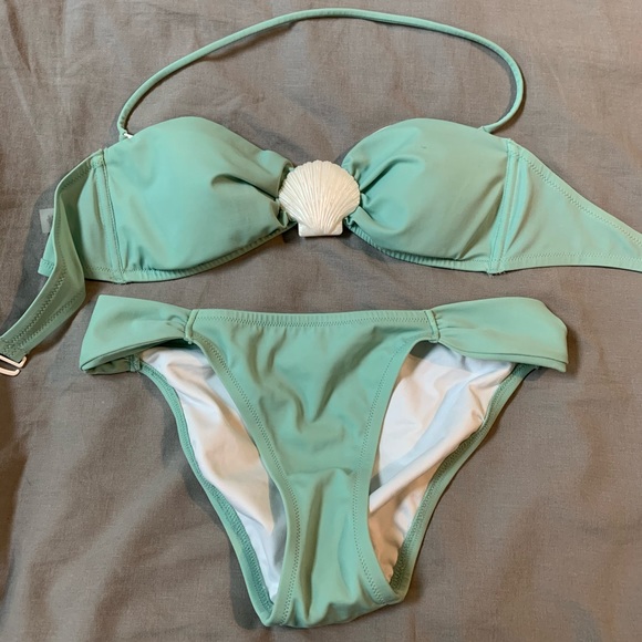 Victoria's Secret Swim Victorias Secret Seashell Sea Foam Green